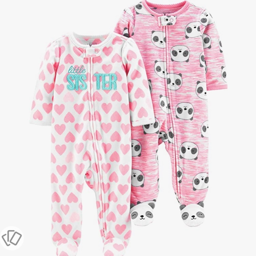 Brand new footed fleece onesies